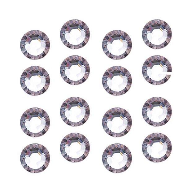 Glaskristallsteinchen Rund 2mm - Gray 1440 Stk.