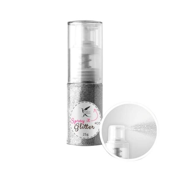 Kolibri Spray it Glitter #06 silber irisierend 25g