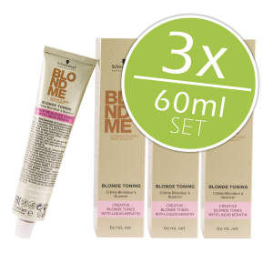 3 x Schwarzkopf Professional Blondme Toning - Creative...